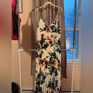 a new day Floral Maxi Dress in Cream and Brown